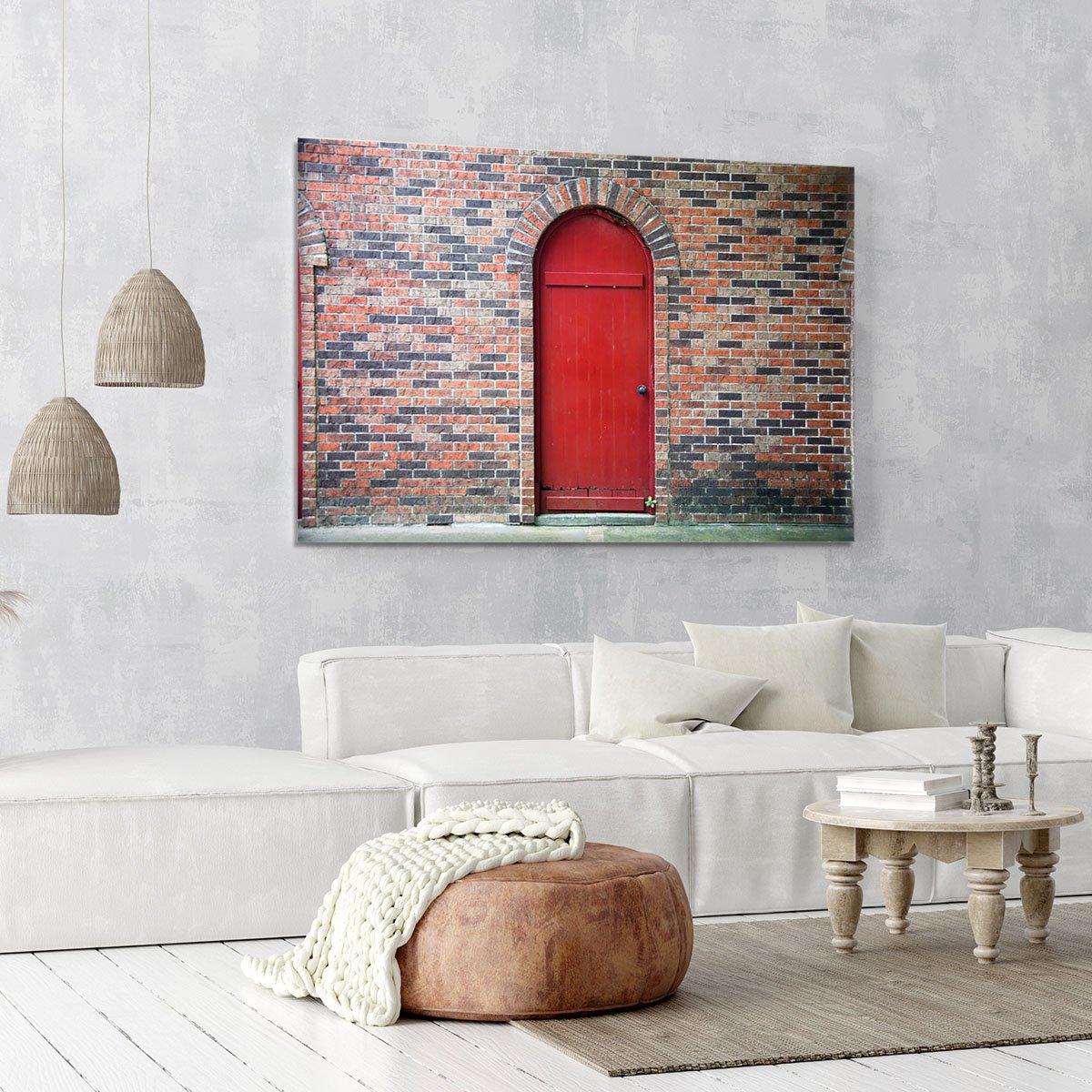 Door wall of wild west Canvas Print or Poster