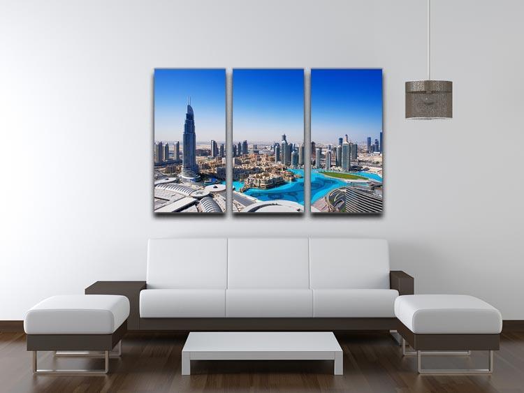 Downtown Dubai 3 Split Panel Canvas Print - Canvas Art Rocks - 3