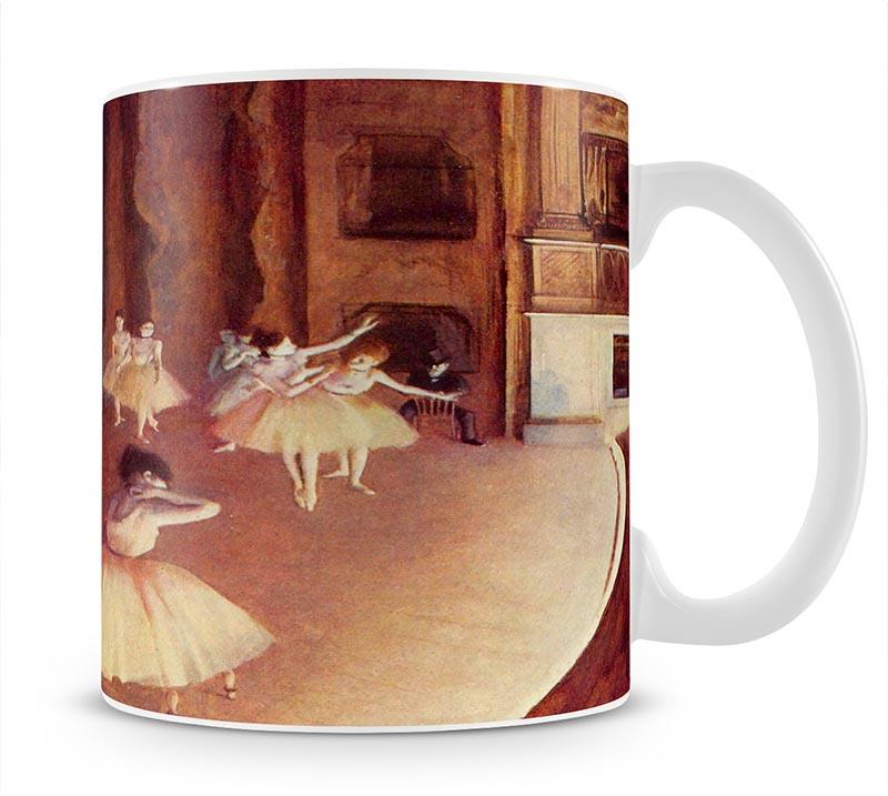 Dress rehearsal of the ballet on the stage by Degas Mug - Canvas Art Rocks - 1