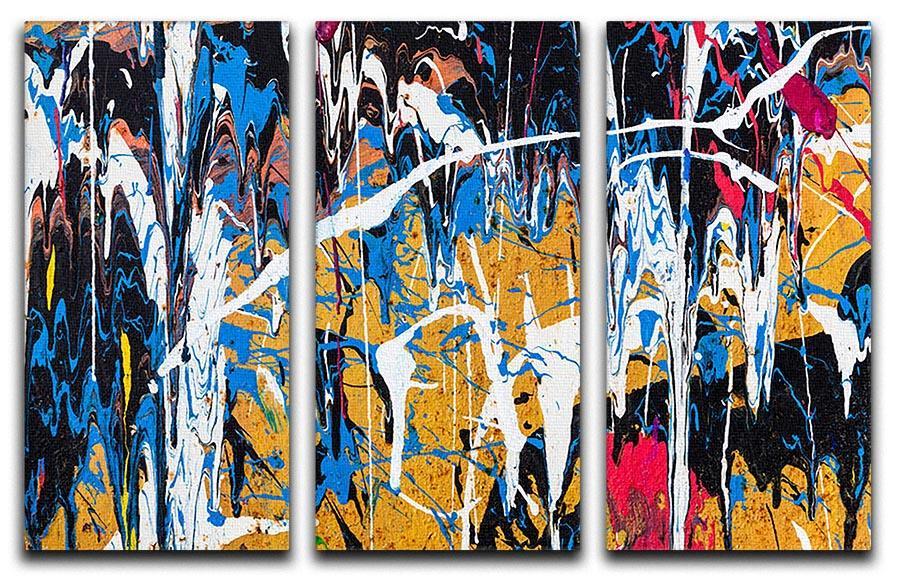 Dripping paint graffiti 3 Split Panel Canvas Print - Canvas Art Rocks - 1