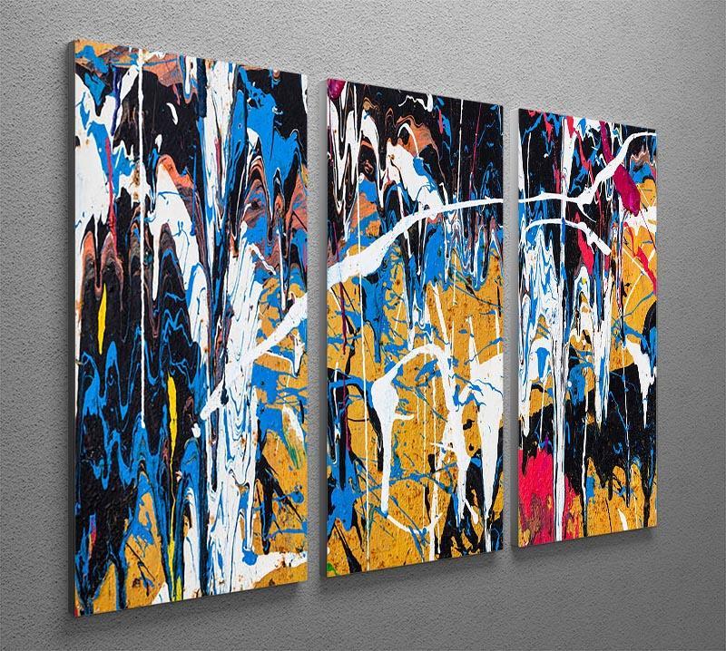 Dripping paint graffiti 3 Split Panel Canvas Print - Canvas Art Rocks - 2
