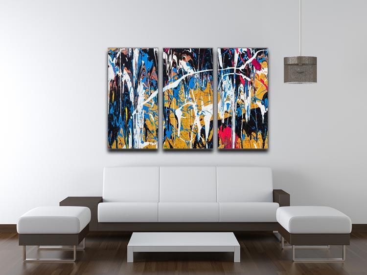Dripping paint graffiti 3 Split Panel Canvas Print - Canvas Art Rocks - 3