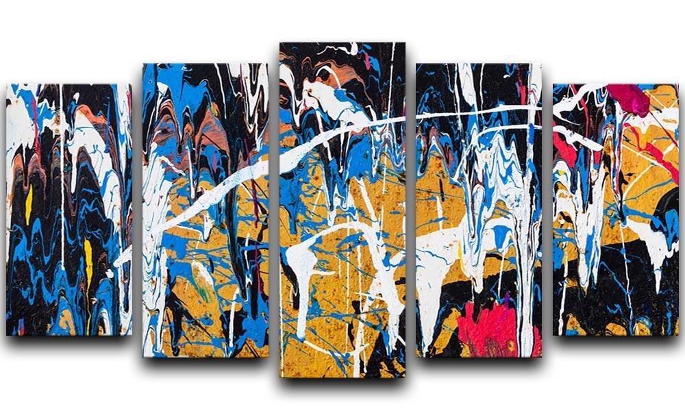 Dripping paint graffiti 5 Split Panel Canvas  - Canvas Art Rocks - 1