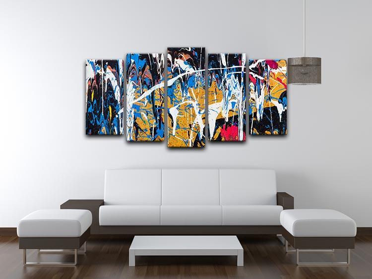 Dripping paint graffiti 5 Split Panel Canvas  - Canvas Art Rocks - 3