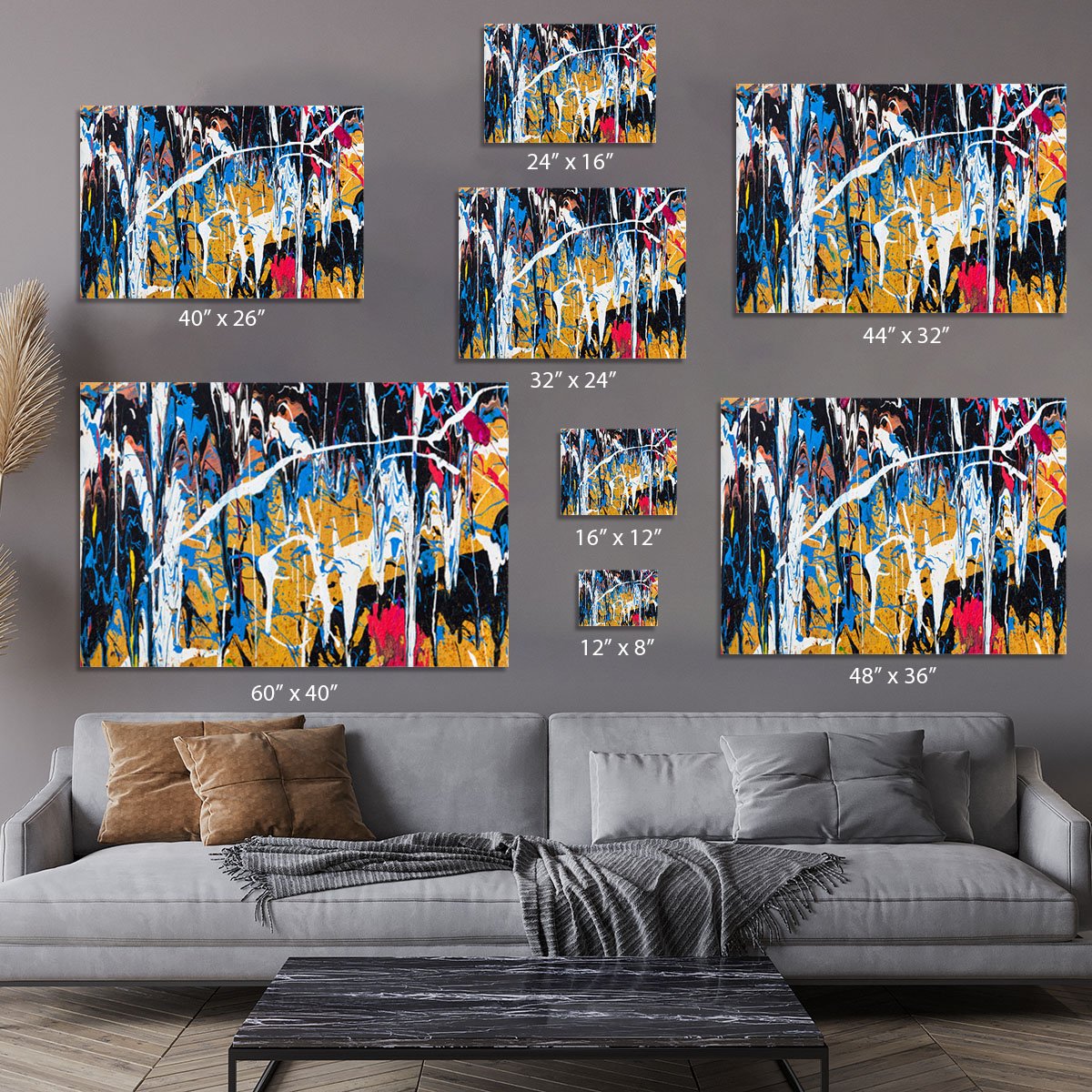 Dripping paint graffiti Canvas Print or Poster