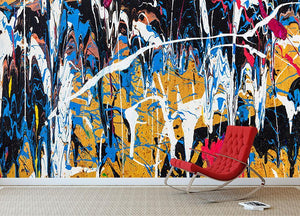 Dripping paint graffiti Wall Mural Wallpaper - Canvas Art Rocks - 2