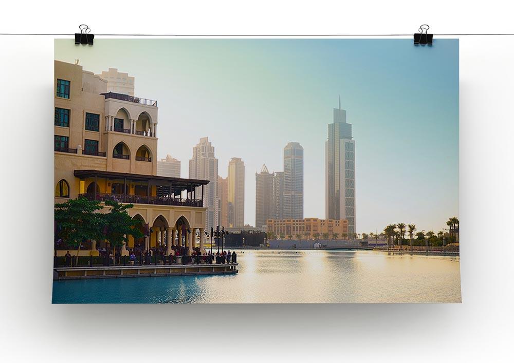 Dubai downtown at sunset Canvas Print or Poster - Canvas Art Rocks - 2