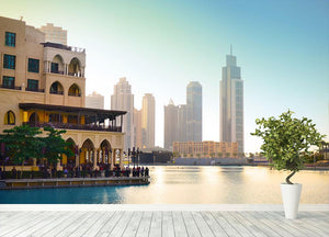 Dubai downtown at sunset Wall Mural Wallpaper - Canvas Art Rocks - 4