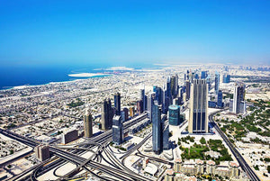 Dubai downtown top view Wall Mural Wallpaper - Canvas Art Rocks - 1