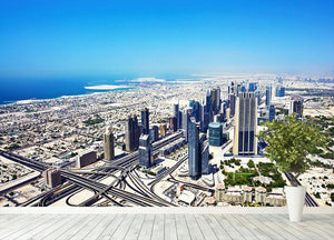 Dubai downtown top view Wall Mural Wallpaper - Canvas Art Rocks - 4