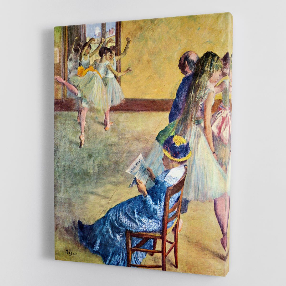 During the dance lessons Madame Cardinal by Degas Canvas Print or Poster