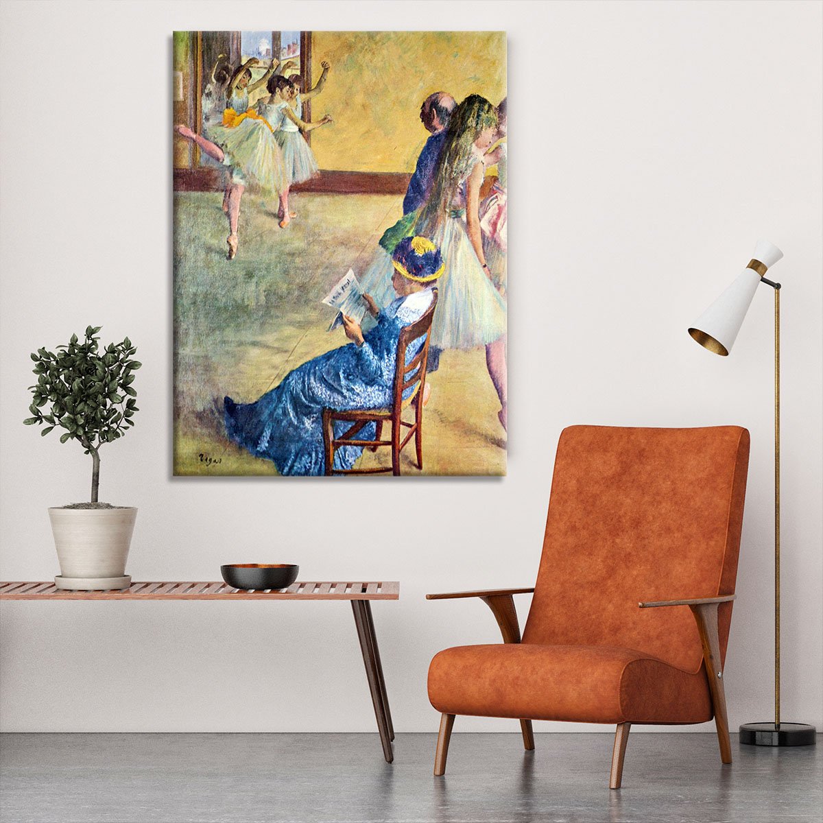 During the dance lessons Madame Cardinal by Degas Canvas Print or Poster