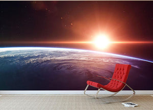 Earth Sunrise Wall Mural Wallpaper - Canvas Art Rocks - 2