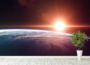 Earth Sunrise Wall Mural Wallpaper - Canvas Art Rocks - 4