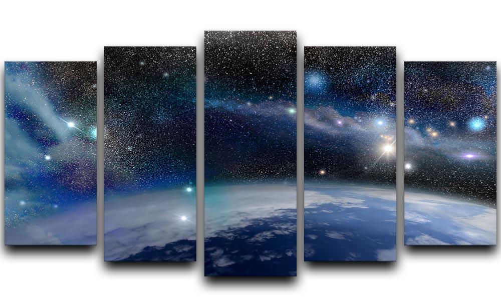Earth in a Cosmic Cloud 5 Split Panel Canvas  - Canvas Art Rocks - 1