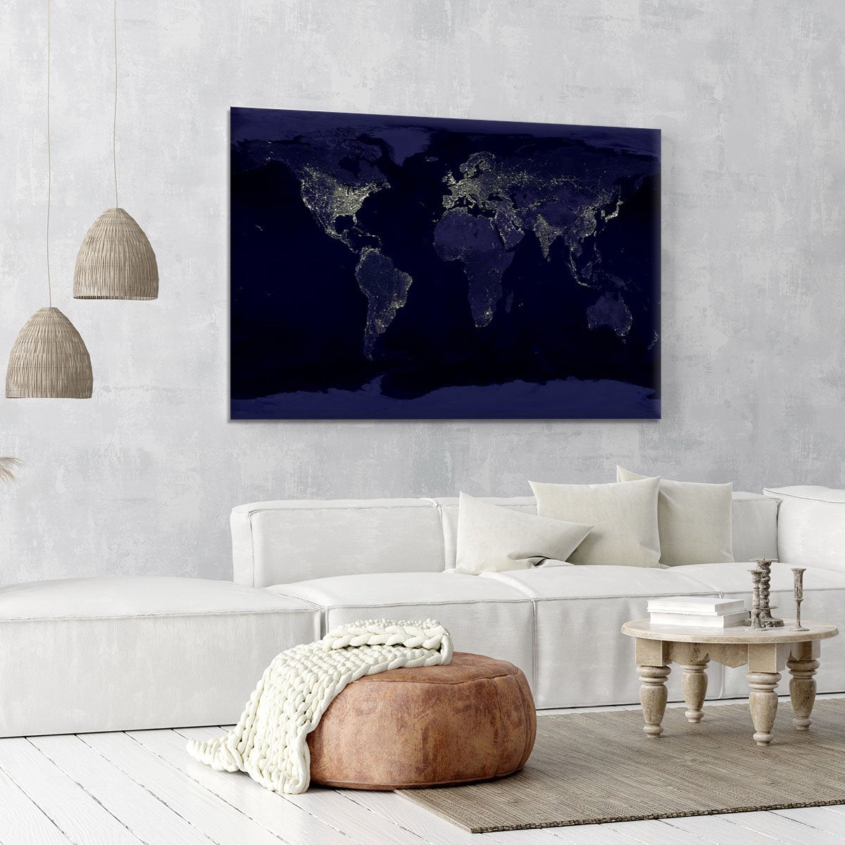 Earth At Night Canvas Print or Poster