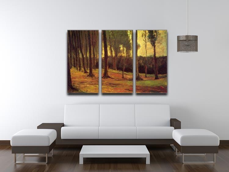 Edge of a Wood by Van Gogh 3 Split Panel Canvas Print - Canvas Art Rocks - 4