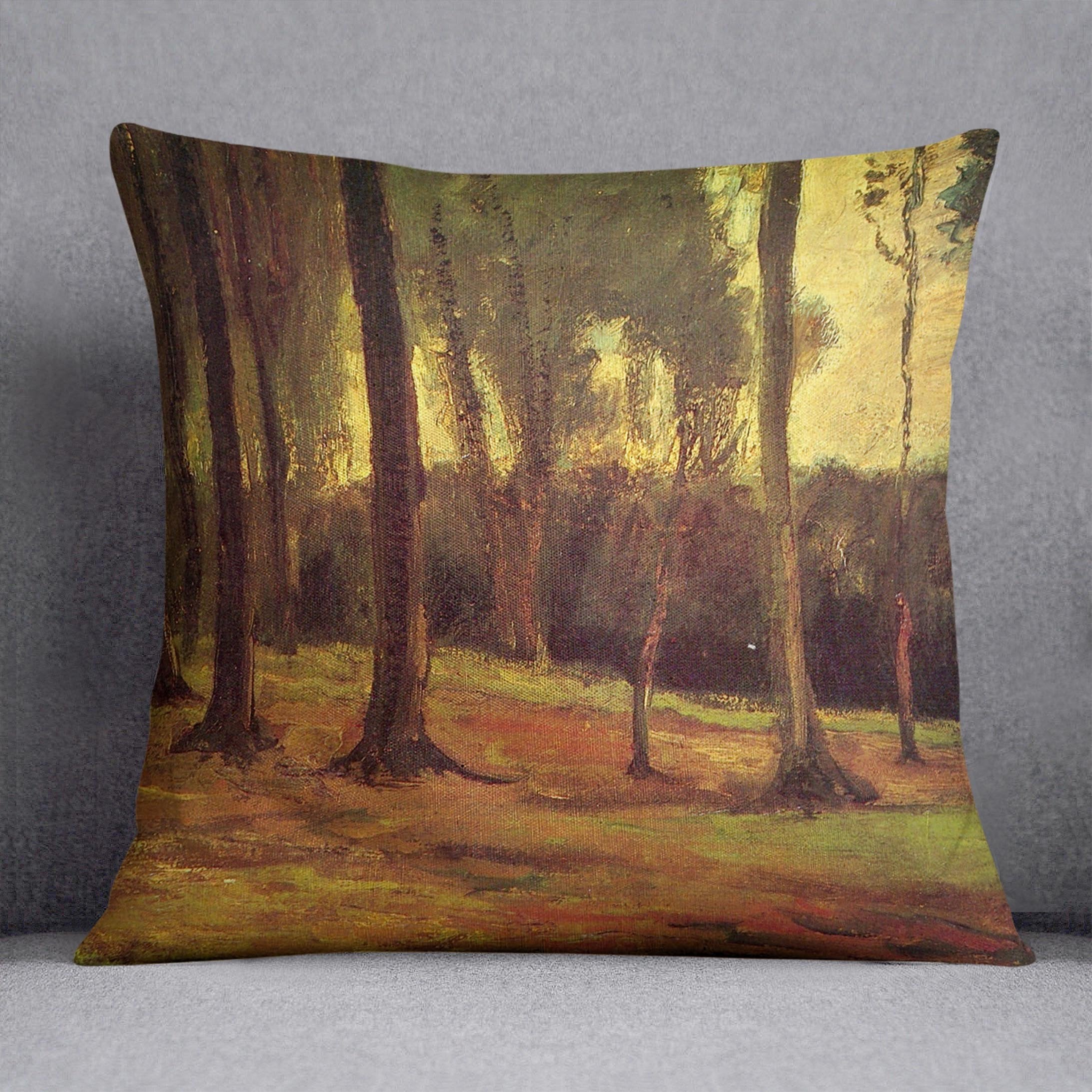 Edge of a Wood by Van Gogh Throw Pillow