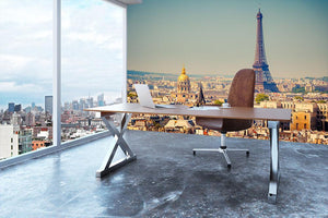 Eiffel Tower Sunny Day Wall Mural Wallpaper - Canvas Art Rocks - 3