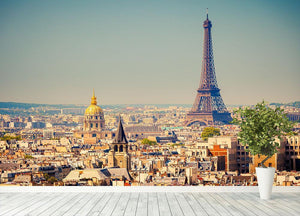 Eiffel Tower Sunny Day Wall Mural Wallpaper - Canvas Art Rocks - 4