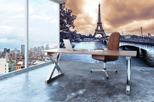 Eiffel Tower from Seine Wall Mural Wallpaper - Canvas Art Rocks - 3