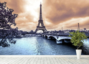 Eiffel Tower from Seine Wall Mural Wallpaper - Canvas Art Rocks - 4