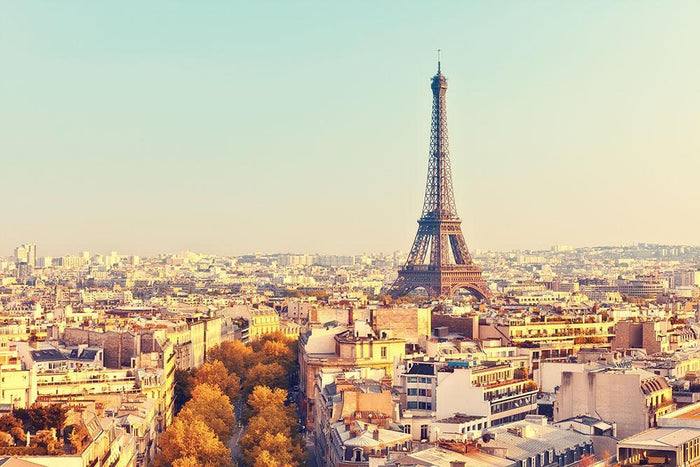 Eiffel tower at sunset Wall Mural Wallpaper