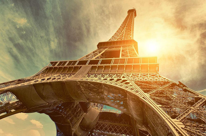 Eiffel tower under sun light Wall Mural Wallpaper