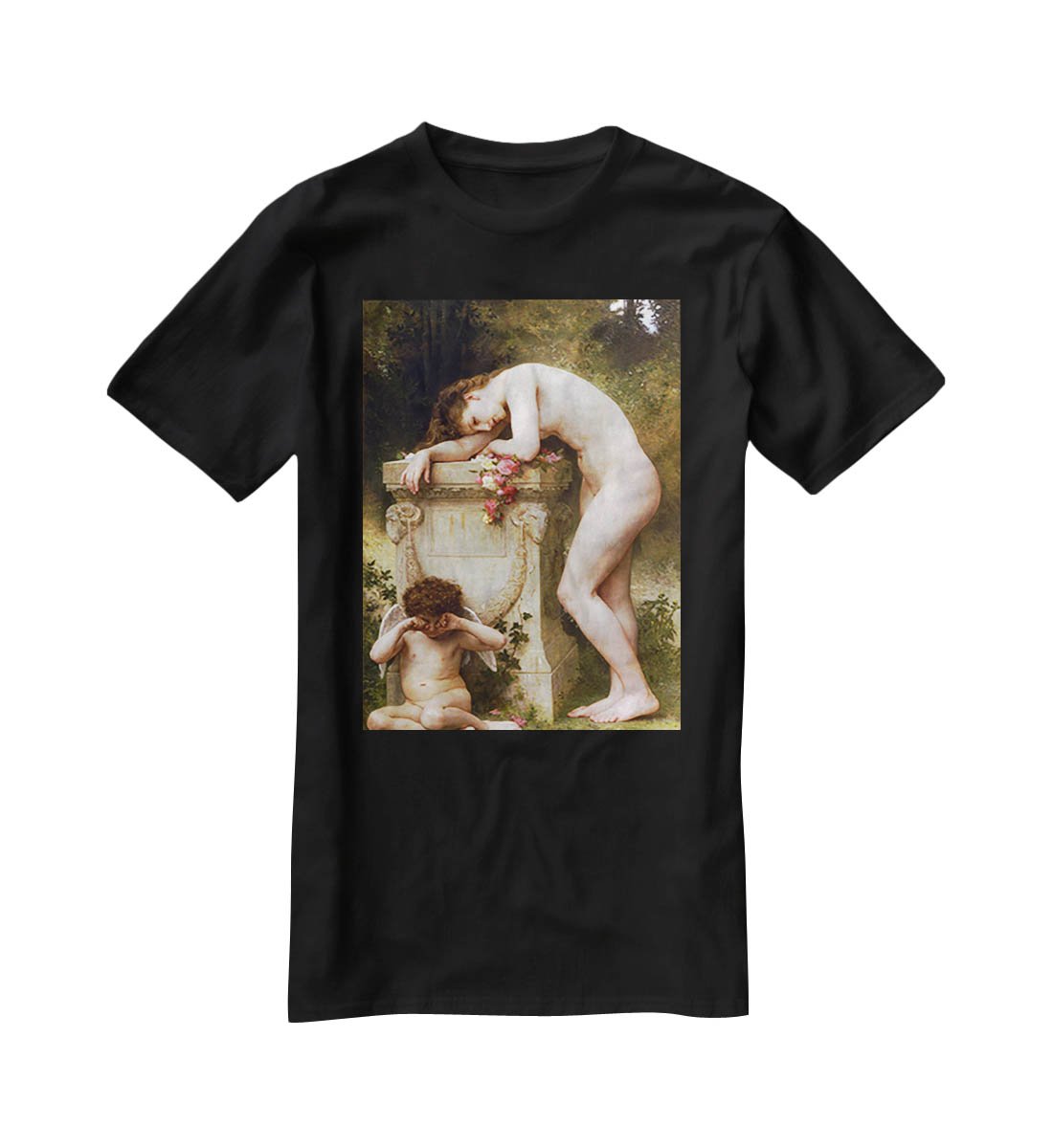 Elegy By Bouguereau T-Shirt - Canvas Art Rocks - 1