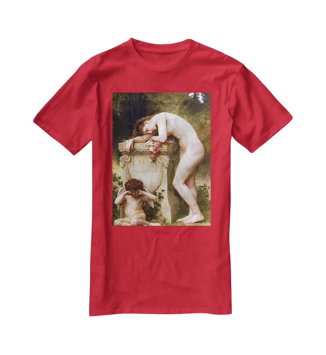 Elegy By Bouguereau T-Shirt - Canvas Art Rocks - 4