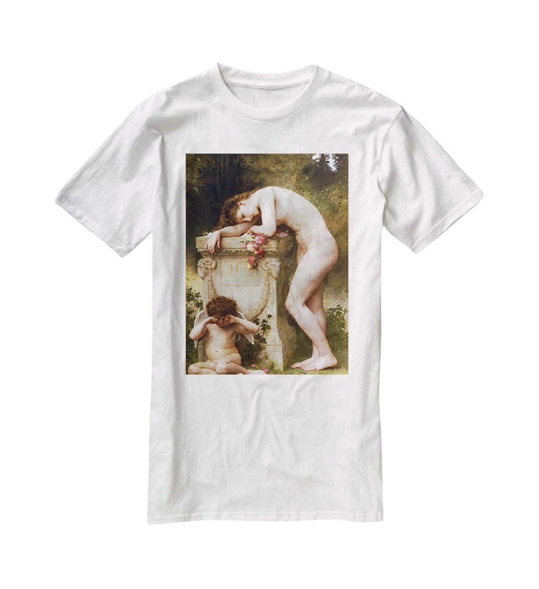 Elegy By Bouguereau T-Shirt - Canvas Art Rocks - 5