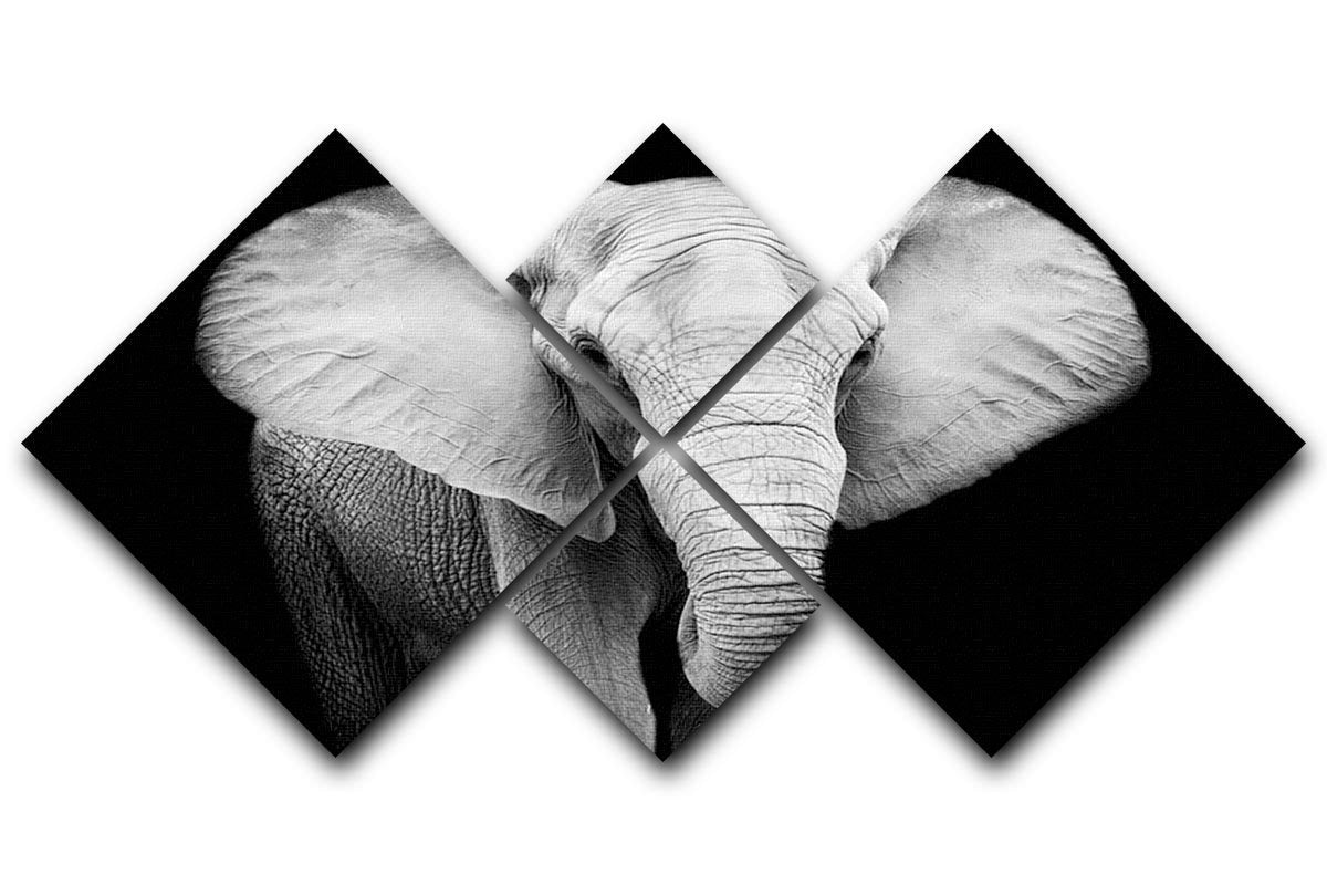 Elephant 4 Square Multi Panel Canvas - Canvas Art Rocks - 1