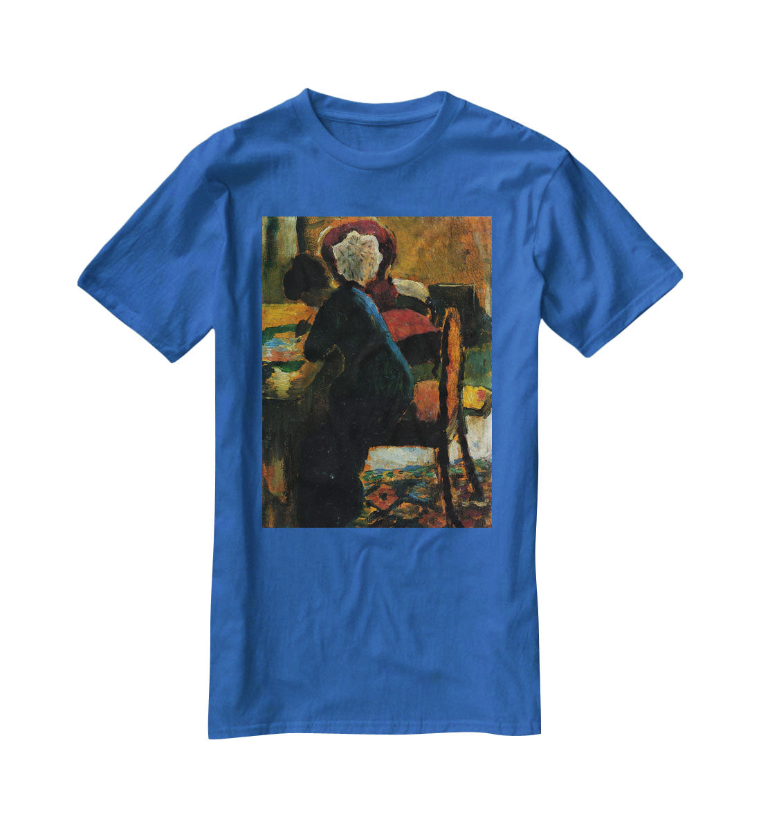 Elisabeth at the desk by Macke T-Shirt - Canvas Art Rocks - 2