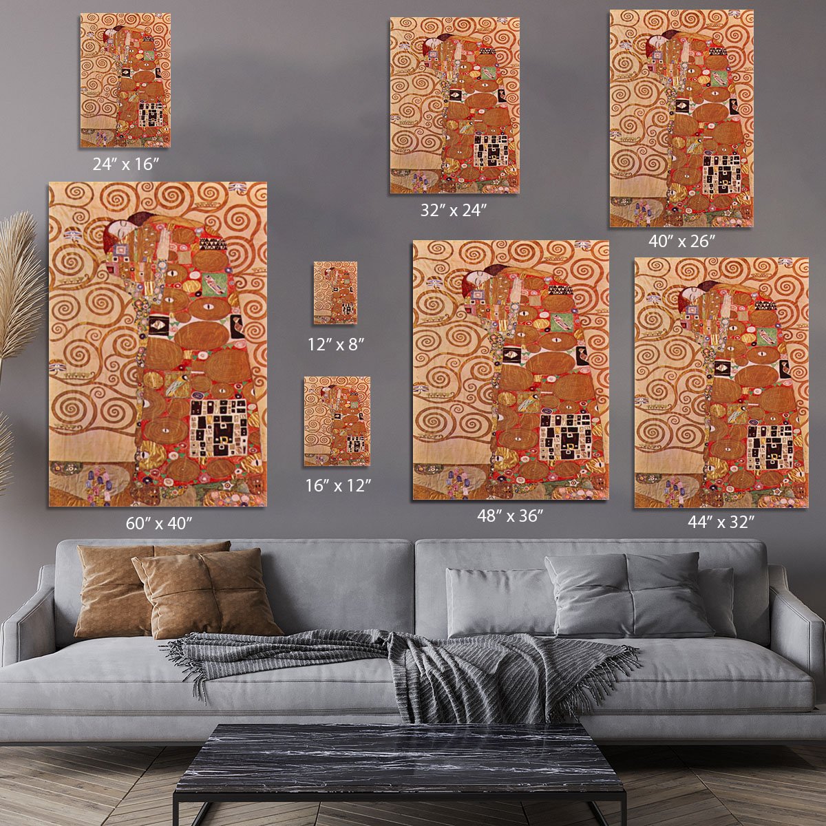 Embrace by Klimt Canvas Print or Poster
