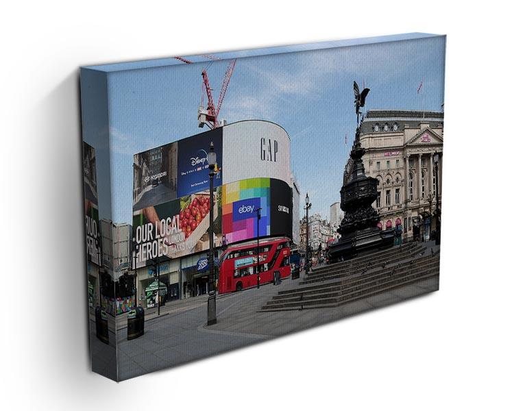 Empty Piccadilly Circus London under Lockdown 2020 Canvas Print or Poster