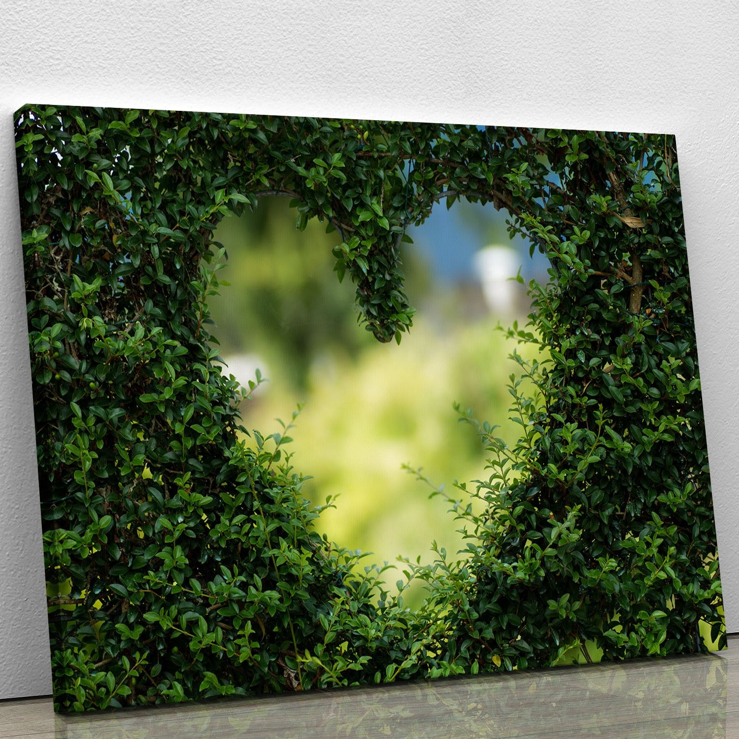 Encarved Heart In Bush Canvas Print or Poster