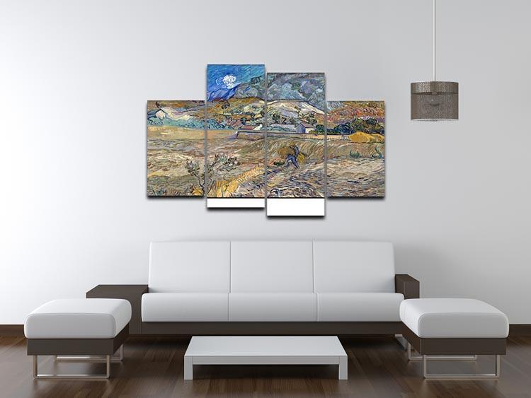 Enclosed Field with Peasant 4 Split Panel Canvas - Canvas Art Rocks - 3