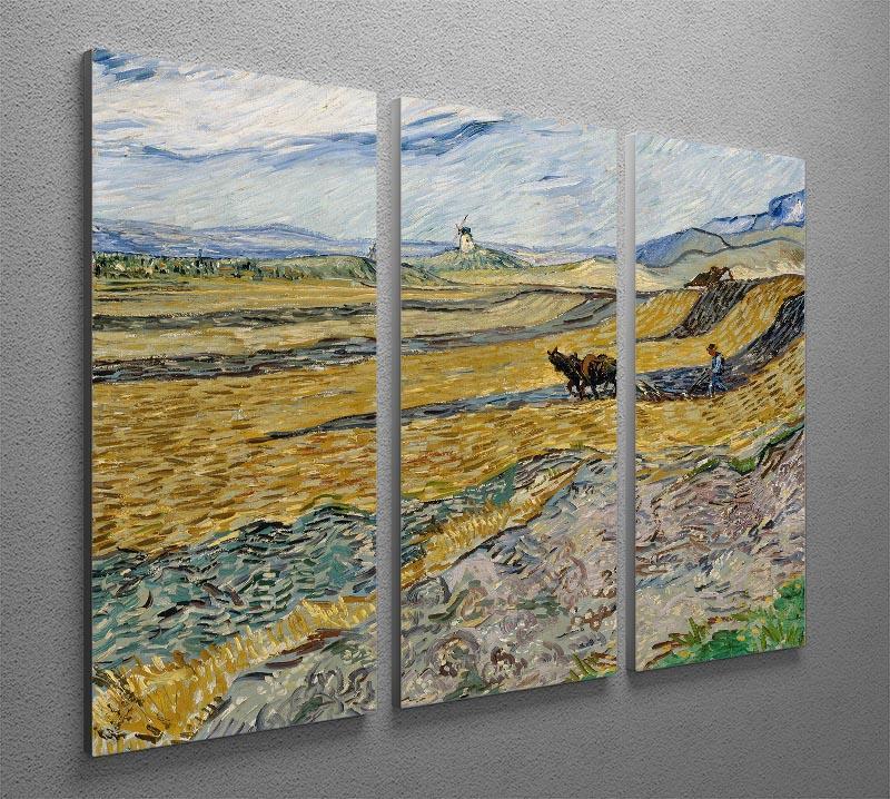 Enclosed Field with Ploughman 3 Split Panel Canvas Print - Canvas Art Rocks - 4