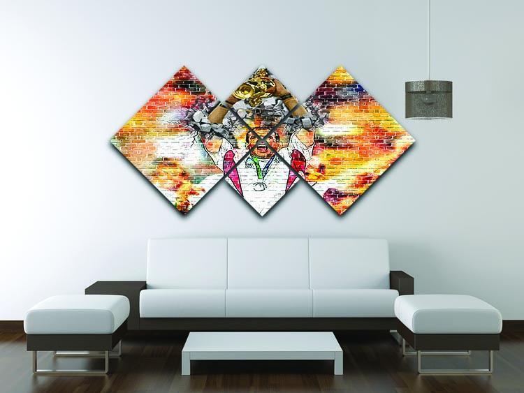 England Rugby World Cup Win 2003 4 Square Multi Panel Canvas - Canvas Art Rocks - 3