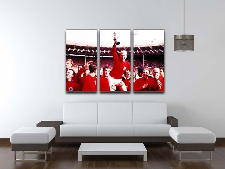 England World Cup 1966 3 Split Panel Canvas Print - Canvas Art Rocks - 3
