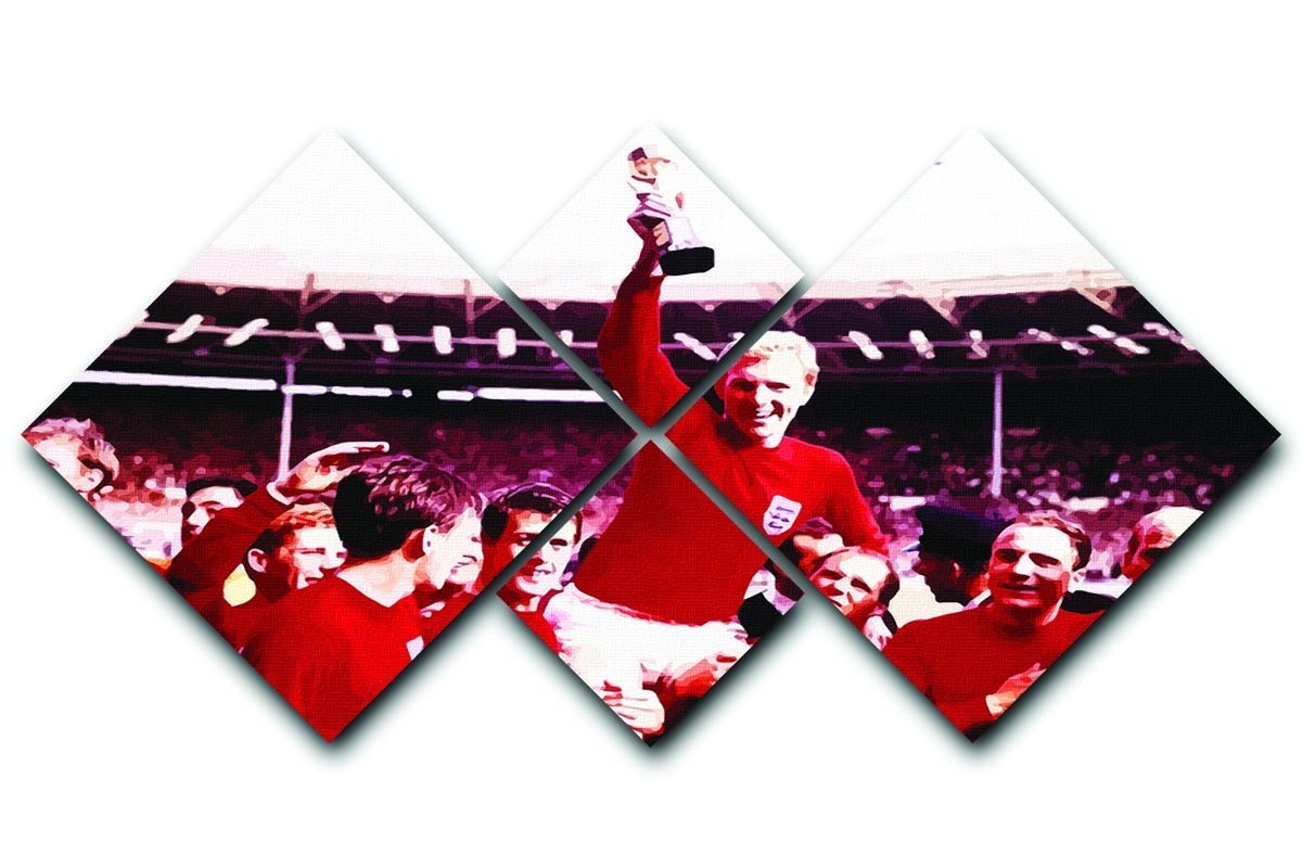 England World Cup 1966 4 Square Multi Panel Canvas  - Canvas Art Rocks - 1