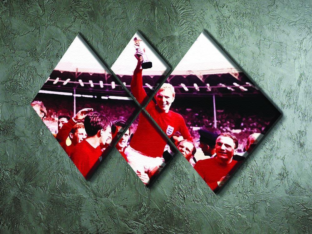 England World Cup 1966 4 Square Multi Panel Canvas - Canvas Art Rocks - 2