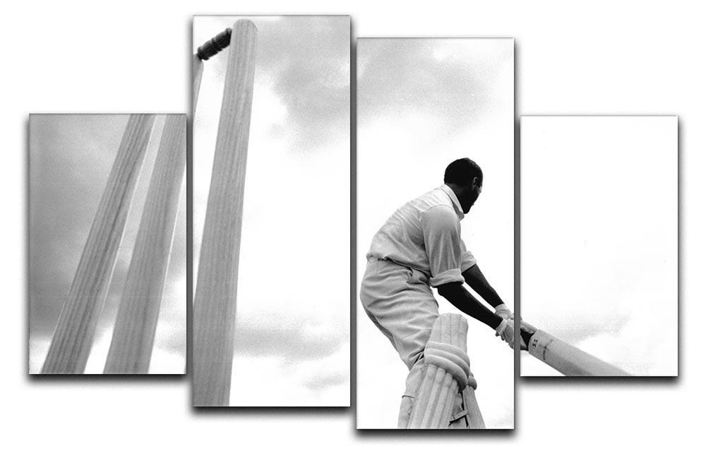 England cricketer Basil D Oliveira 4 Split Panel Canvas  - Canvas Art Rocks - 1