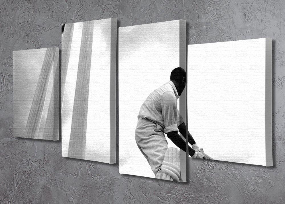 England cricketer Basil D Oliveira 4 Split Panel Canvas - Canvas Art Rocks - 2