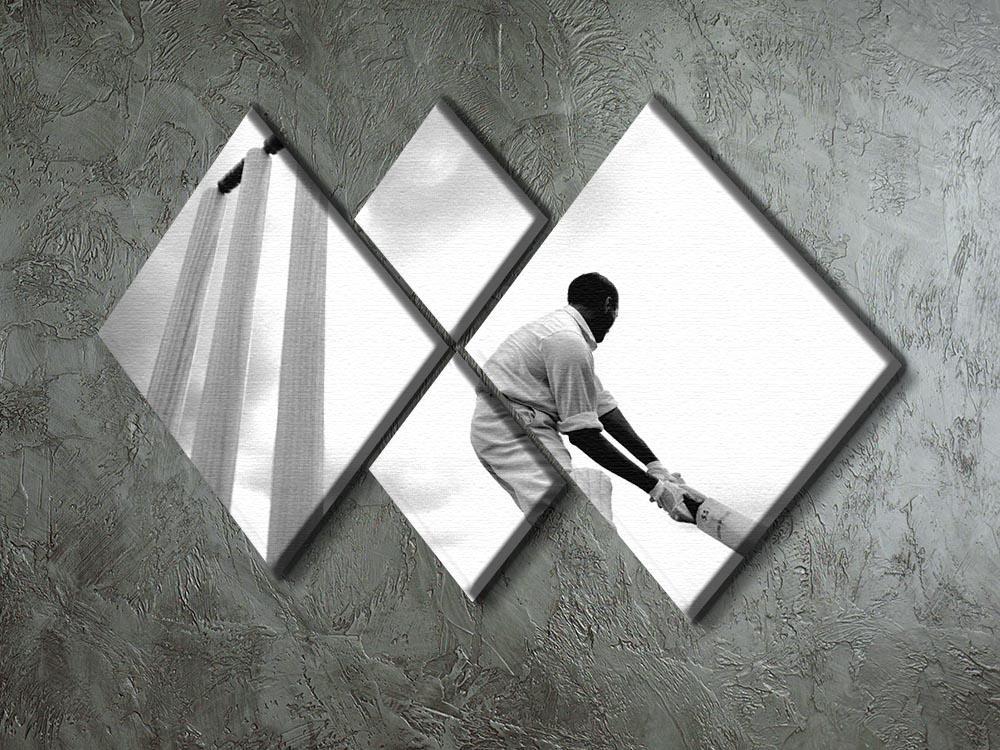 England cricketer Basil D Oliveira 4 Square Multi Panel Canvas - Canvas Art Rocks - 2
