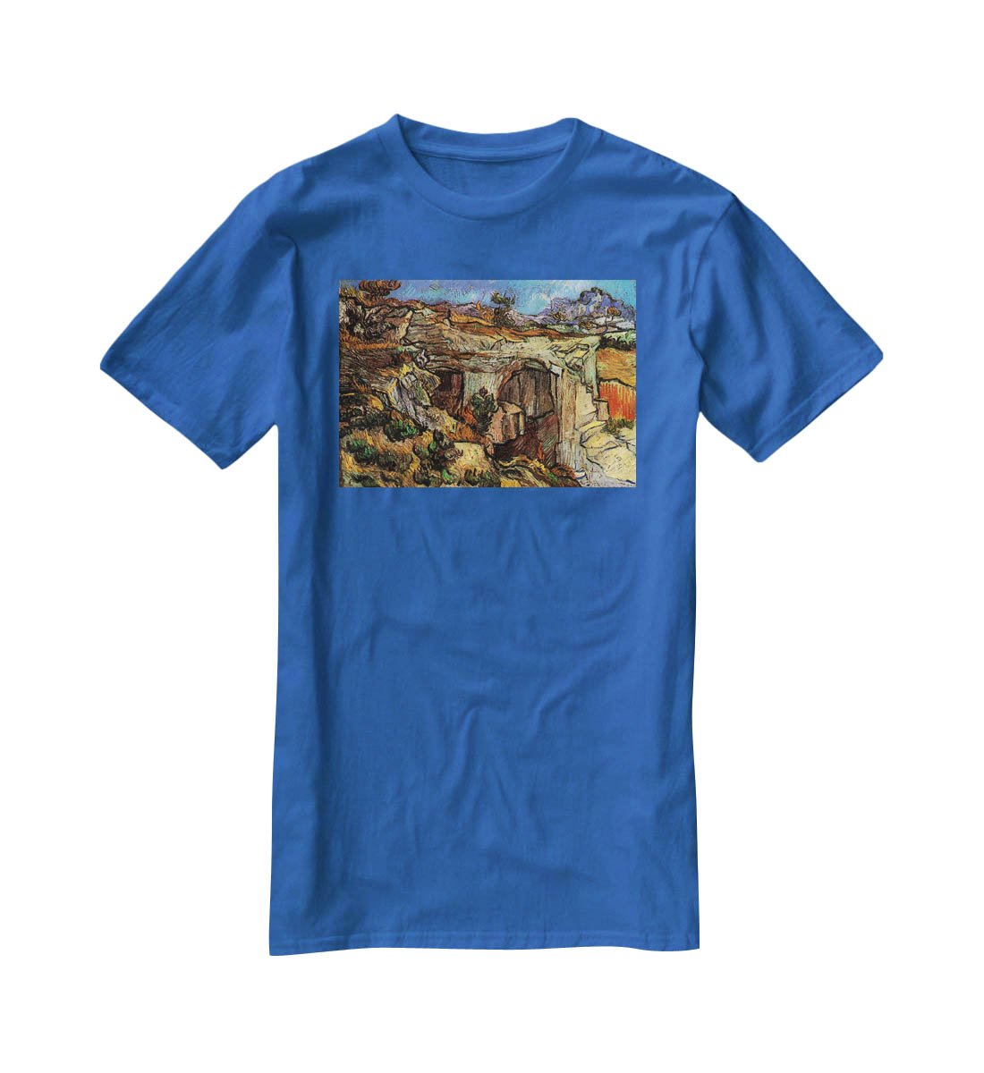 Entrance to a Quarry near Saint-Remy by Van Gogh T-Shirt - Canvas Art Rocks - 2