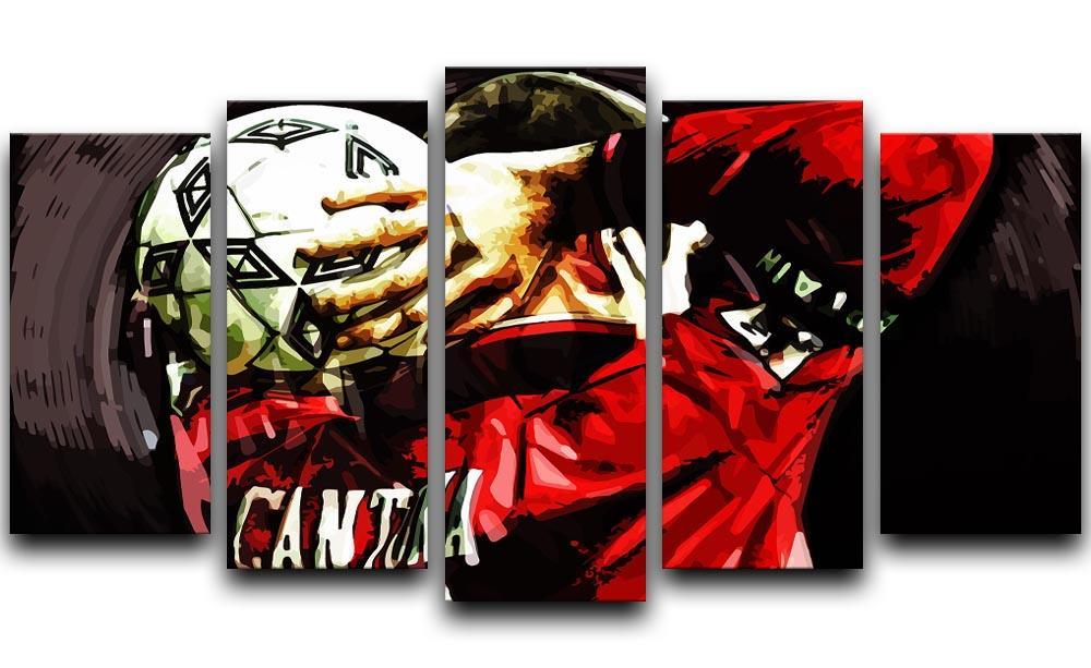 Eric Cantona 5 Split Panel Canvas  - Canvas Art Rocks - 1