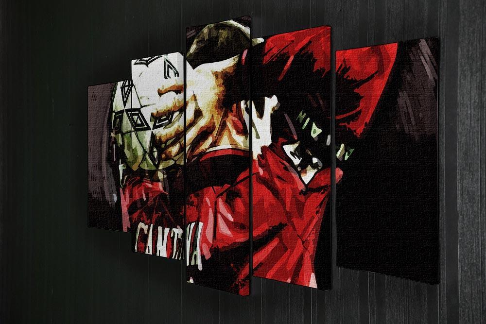 Eric Cantona 5 Split Panel Canvas - Canvas Art Rocks - 2