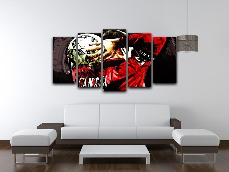 Eric Cantona 5 Split Panel Canvas - Canvas Art Rocks - 3