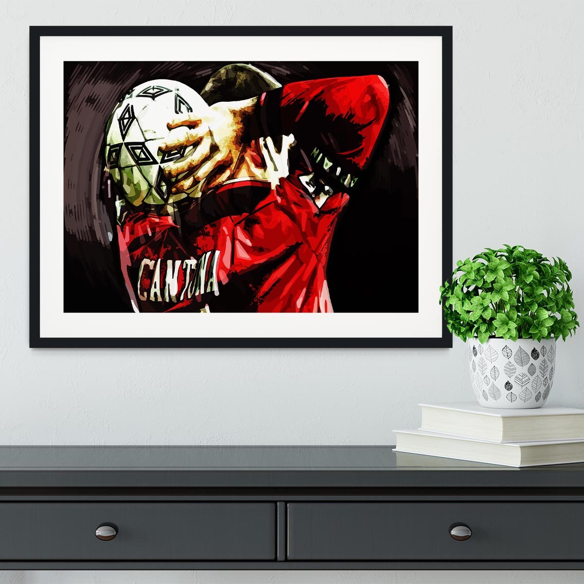 Eric Cantona Framed Print - Canvas Art Rocks - 1